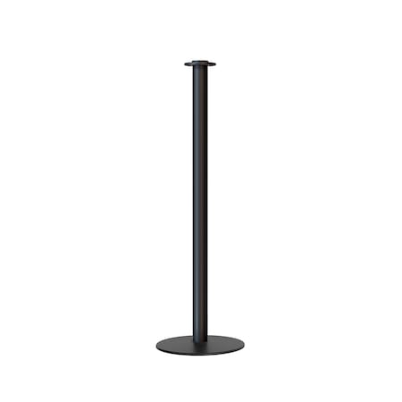 Montour Line Stanchion Post and Rope Flat Base Black Post Flat Top P400-FL-BK
